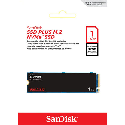 SanDisk SSD SDSSDA3N Plus 250GB 500GB 1TB 2TB M.2 NVMe SSD PCIE Gen 3.0 Internal Solid State Drive