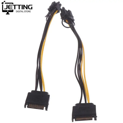 1pc 15pin SATA Male to 8pin(6+2) PCI-E Power Supply Cable 20cm SATA Cable 15-pin to 8 pin cable Wire for Graphic Card