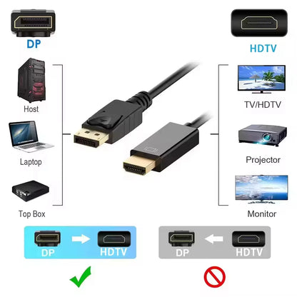 Displayport DP to HDTV Cable 4K 30HZ Full HD Display Port to HD Video Converter TV Laptop Computer Monitor Projector