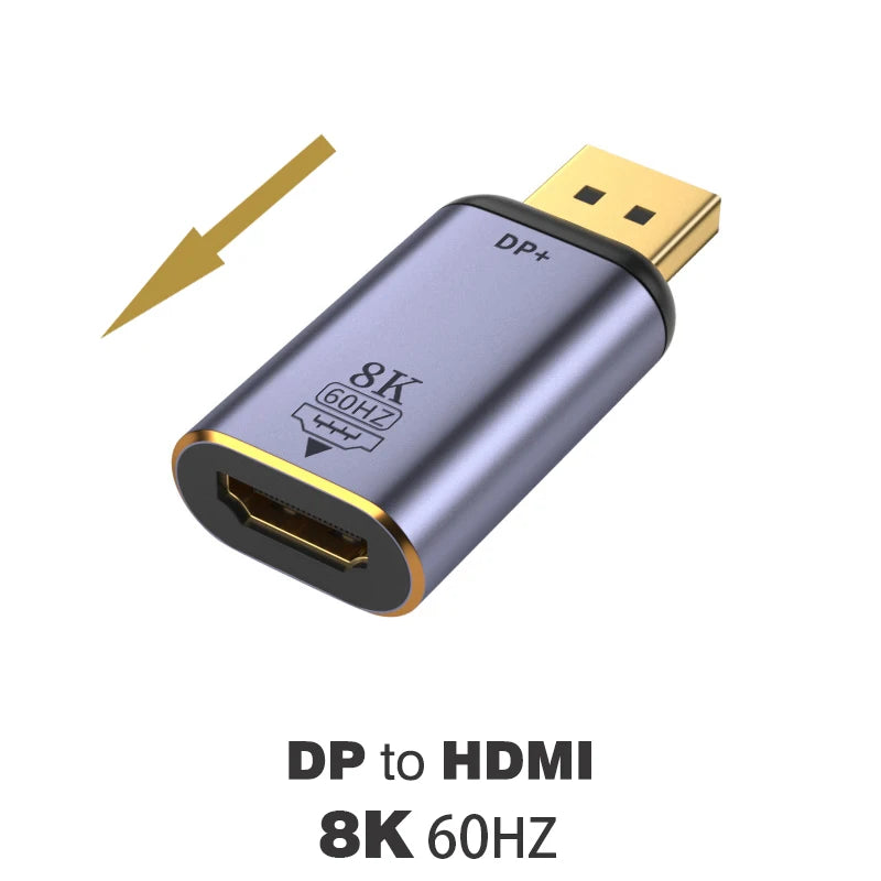 DP1.4 to HDMI2.1 Cable mini DP 1.2 to HDMI 2.0 Video Adapter 4K@60Hz 8K@60Hz DisplayPort Adapter For PC Laptop Projector Monitor