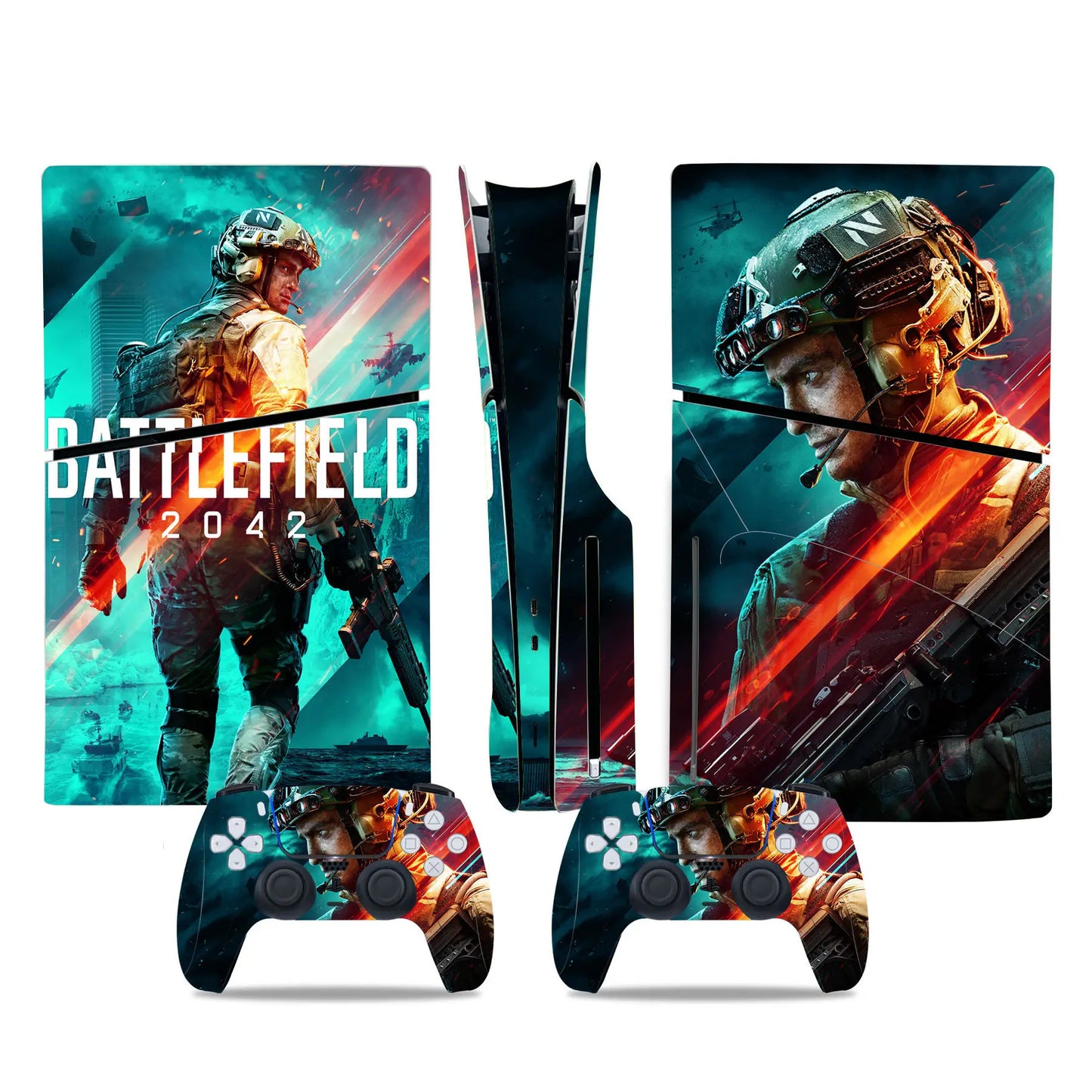 For PS5 Slim: Call of Duty Modern Warfare PVC Skin Sticker for Console & Controller Air-release Vinyl, Disc & Digital Edition