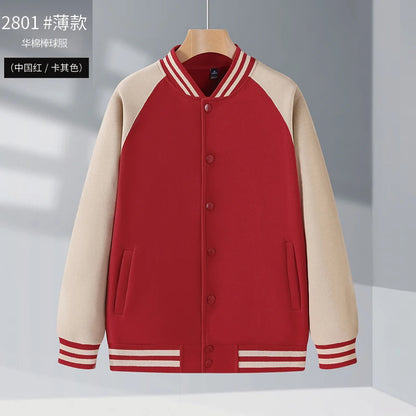 Men's and Women's Baseball Uniforms Spring and Autumn New Long-sleeved Coat Sports Jacket Sweater Brand Hoodie Daily Top