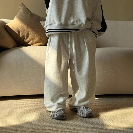 Children Clothes Boys Casual Pants Spring and Summer 2025 New Fashionable Solid Color Simple Kids Loose Simple Full Length Pants