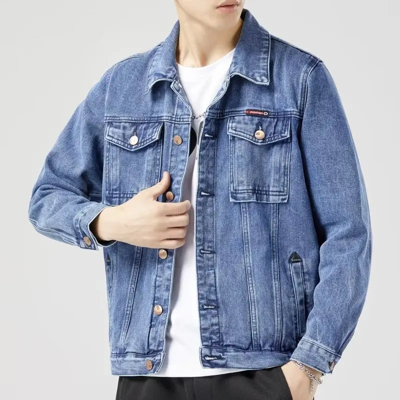 Hip-hop Men's Denim Jackets Streetwear Casual Cotton Classic Slim Jeans Coat Male Brand Clothes Cowboy Jacket Ropa Para Hombre ﻿