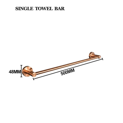 Brushed Rose Gold Stainless Steel Wall-mounted Elegant Bathroom Set Paper Towel Stick Toilet Bathroom Robe Soap Soap Dishwasher