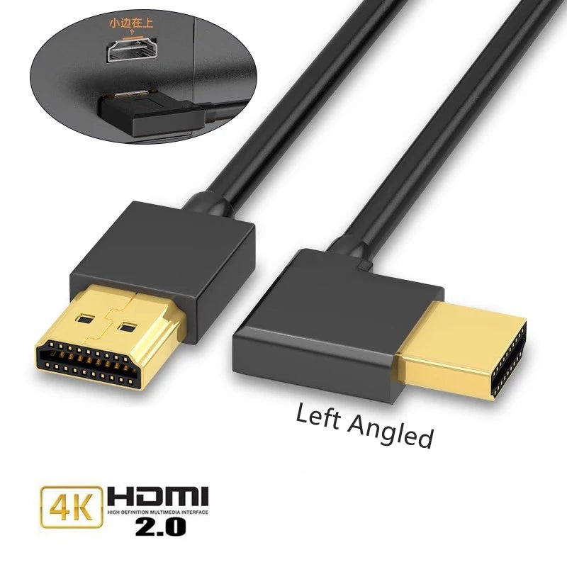 DisplayPort DP 1.4 Cable 90 Degree Angled hdmi 2.0v 8K 60Hz 4K 144Hz HDR High Speed 32.4Gbps Display Port Male To Male Cable