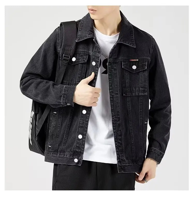 Hip-hop Men's Denim Jackets Streetwear Casual Cotton Classic Slim Jeans Coat Male Brand Clothes Cowboy Jacket Ropa Para Hombre ﻿