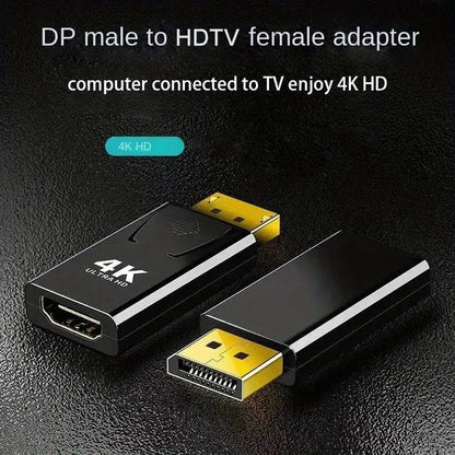 4K DP DisplayPort to HDMI-compatible Adapter Converter Display Port DP to HDMI-compatible HDTV Adapter Video Audio PC Laptop