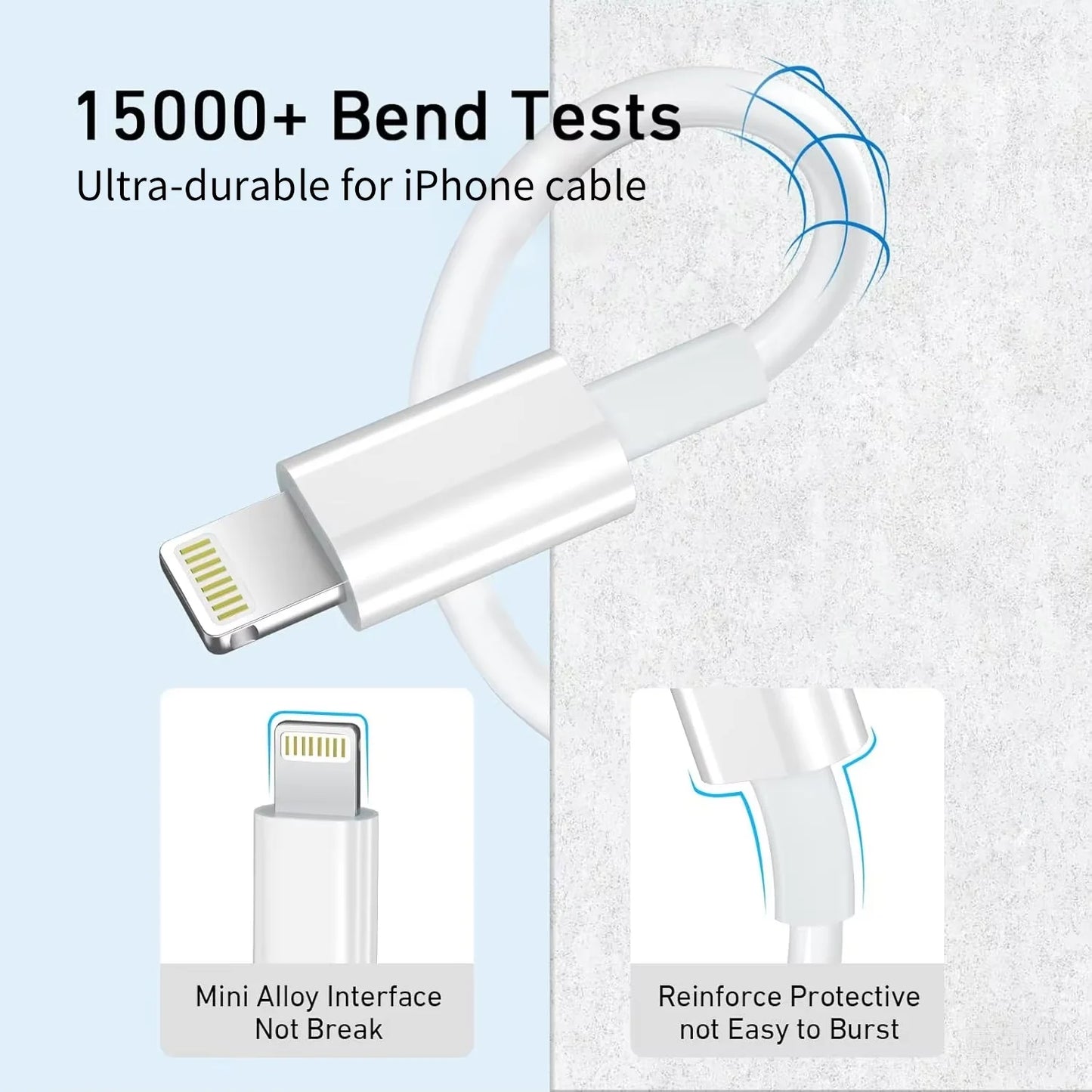 1-2PCS Original 20W PD USB Type C to Lighting Fast Charger Cable For Apple iPhone 14 13 12 11 Pro Max X XR 8 iPad Data Sync Line