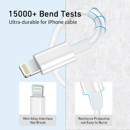 1-2PCS Original 20W PD USB Type C to Lighting Fast Charger Cable For Apple iPhone 14 13 12 11 Pro Max X XR 8 iPad Data Sync Line