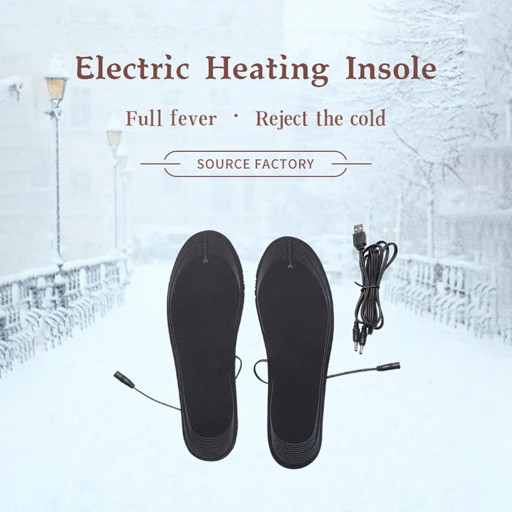 Unisex Sports Heating Insoles Washable Heated Shoes Pad Adjustable Temperature Multifunctional for Winter Fishing Hiking Camping