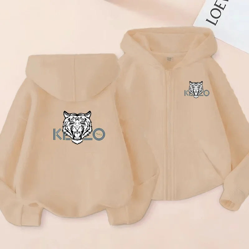 Children's Sportswear for Boys and Girls Aged 3 to 12, Sweatshirts, Jackets, Zippered Hats, and Multi-color Sports Jackets