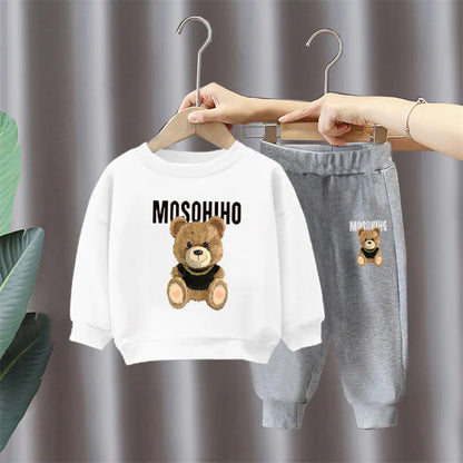 Children's Clothing Boy Sets Spring Autumn Mother Kids Girls Outfits Suits Baby Cute Sports Hoodie Trousers 2pcs Toddler Clothes
