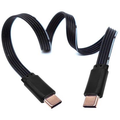 0.1m 0.2m 0.5m 1m Type-C 2.0 data cable forming flat high flexibility Type-C male to female support PD fast charging power suppl