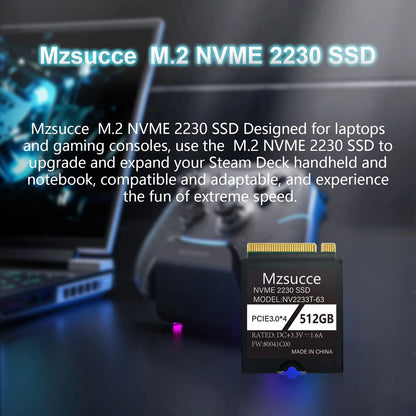 2230 SSD Nvme M2 1tb 512gb 256gb Compatible with Steam Deck Upgrade & Expand, High Performance & Efficiency，High Capacity.