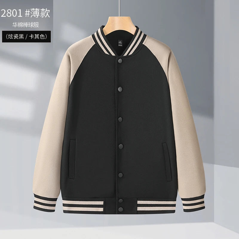 Men's and Women's Baseball Uniforms Spring and Autumn New Long-sleeved Coat Sports Jacket Sweater Brand Hoodie Daily Top