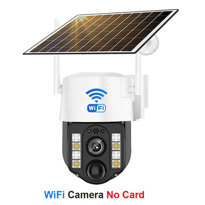 4G/WiFi Solar Camera Outdoor Waterproof IP Camara PIR Human Detection CCTV Security Protection Built in Battery With Solar Panel