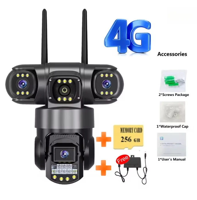 3 Lens 12MP IP Camera Smart Home Surveillance Cameras Camarade Seguridad Wifi Protection HD CCTV 4G LTE Night Vision Waterproof