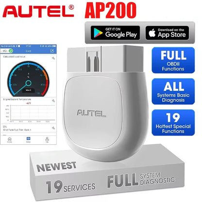 Autel AP200 OBD2 Scanner Professional Automotivo OBD 2 Code Reader Scanner Oil/EPB/BMS/SAS/TPMS/DPF Resets IMMO Scan Tool