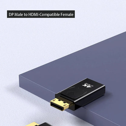 4K DP to HDMI-compatible Converter Displayport to 1080P HDTV Computer Monitor Audio Video Adapter
