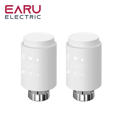 Tuya Smart WiFi Radiator Actuator TRV Programmable Thermostatic Radiator Valve App Remote Temperature Controller Support Alexa