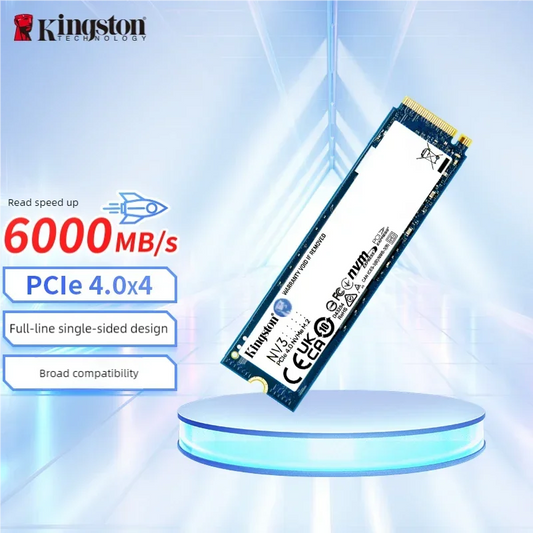 Kingston 1TB SSD Solid State Drive M.2 (NVMe PCIe 4.0 × 4) NV3 Series Read Speed 6000MB/s