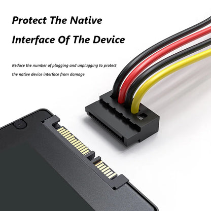 1-5PCS SATA 1 to 5 SATA Hard Disk Power Supply Splitter Adapter Cable Cord 4 Pin to 15 Pin SATA Power Adapter for PC Sever