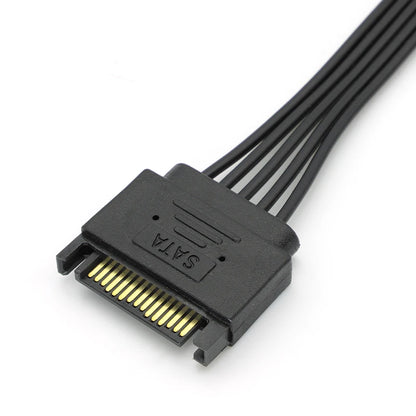 20cm/30cm SATA 15pin Male To Female Power Extension Cable 5-wire Pure Copper Tinned Wire Power Supply Cable For HDD SSD ﻿