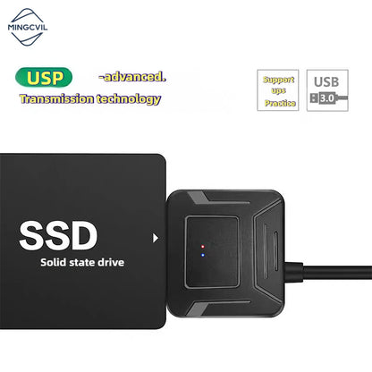 MINGCVIL USB 3.0 To Sata Hard Disk Adapter Converter Cable USB3.0 Hard Drive Converter Cable 2.5 3.5 HDD SSD Adapter