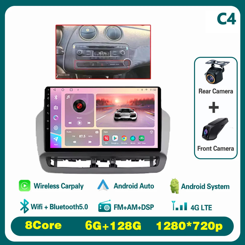 GPS Navigation QLED Touch Screen For Seat Ibiza 2012-2015 Android Auto Radio Car Multimedia Video Player 5G WIFI BT No 2din DVD