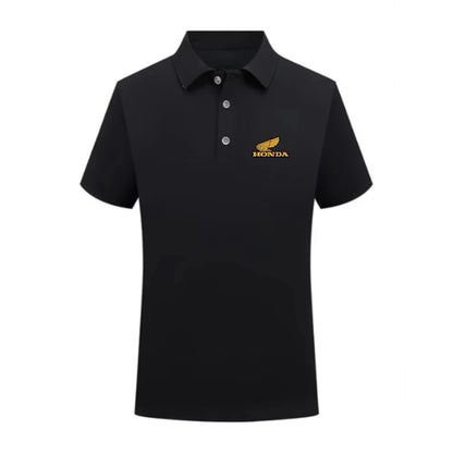 Honda Motorcycle 25 New More Men's POLO Shirt Riding Breathable Shirt Fashion Printed Urban Short Sleeve Loose Lapel Racing Suit