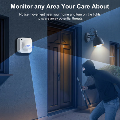 GIRIER Smart PIR Motion Sensor ZigBee 3.0 Human Movement Detector 2-in-1 Light Sensor Compatible with Home Assistant ZigBee2MQTT