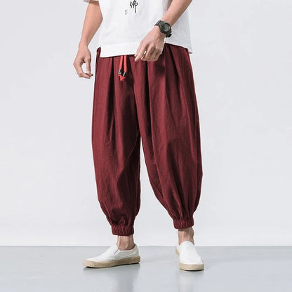 Men Harem Pants Male Casual Fashion Baggy Trousers Joggers Elasticated Trousers Sportswear Lantern Pants Pantalones Streetwear