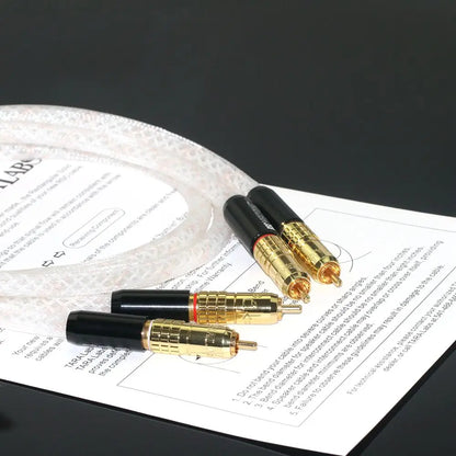 A pair of imported high-end 2RCA to 2RCA signal cables, CD amplifier, gallbladder, and audio connection cables