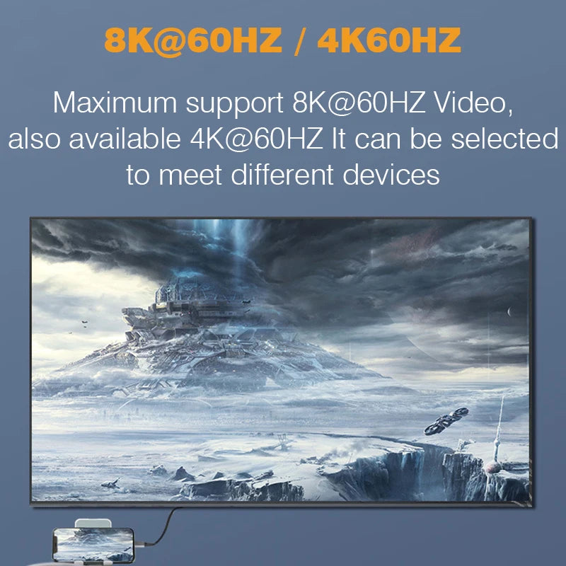 DP1.4 to HDMI2.1 Cable mini DP 1.2 to HDMI 2.0 Video Adapter 4K@60Hz 8K@60Hz DisplayPort Adapter For PC Laptop Projector Monitor
