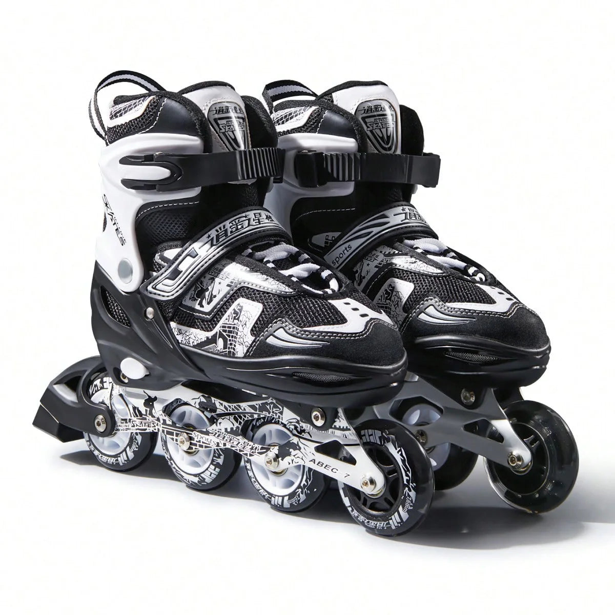 FREE STAR high-end shaped four-size adjustable adjustable height in-line PU roller skates comfortable breathable soft surface ro