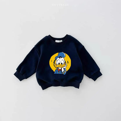 Trendy Clothes 0-6Year Child Cute Sweatshirts Donald Duck Minnie Long-sleeved Tops 2025 Ealry Autumn Clothing Kid Hoodies Casual