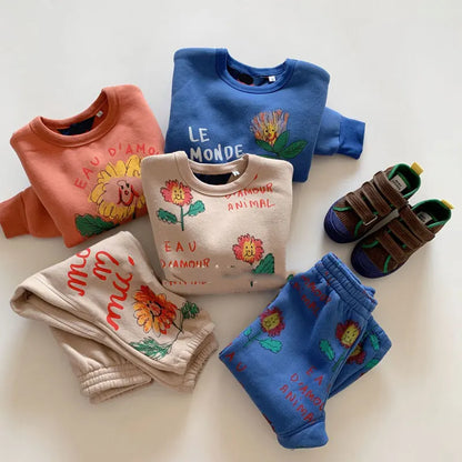 2024 Children Clothing Sets spring Sweatshirt+pants For Xxx Boys Girls Toddler Tracksuit Baby Outfit Designer Costumes
