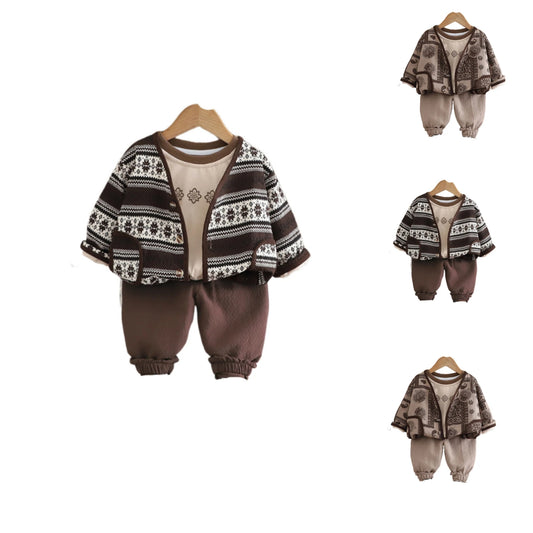 Children'S Clothing Suit Autumn Winter Kids Casual Long Sleeve Set Comfortable Daily Wear Outfits Casual Children Clothes Sets