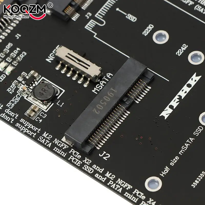 M.2 NGFF MSATA SSD To 2.5”SATA 3.0 Adapter 2 In 1 Converter Card For PC Laptop