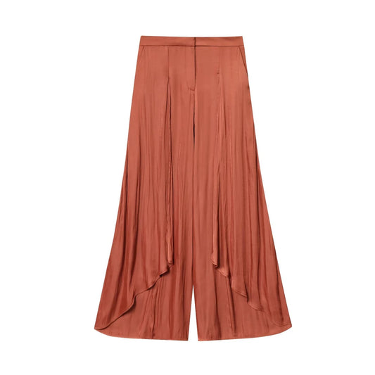 Women's Ruffled Drapey Wide-Leg Pants Comfortable Casual Wear New Arrival Fall 2025 Collection