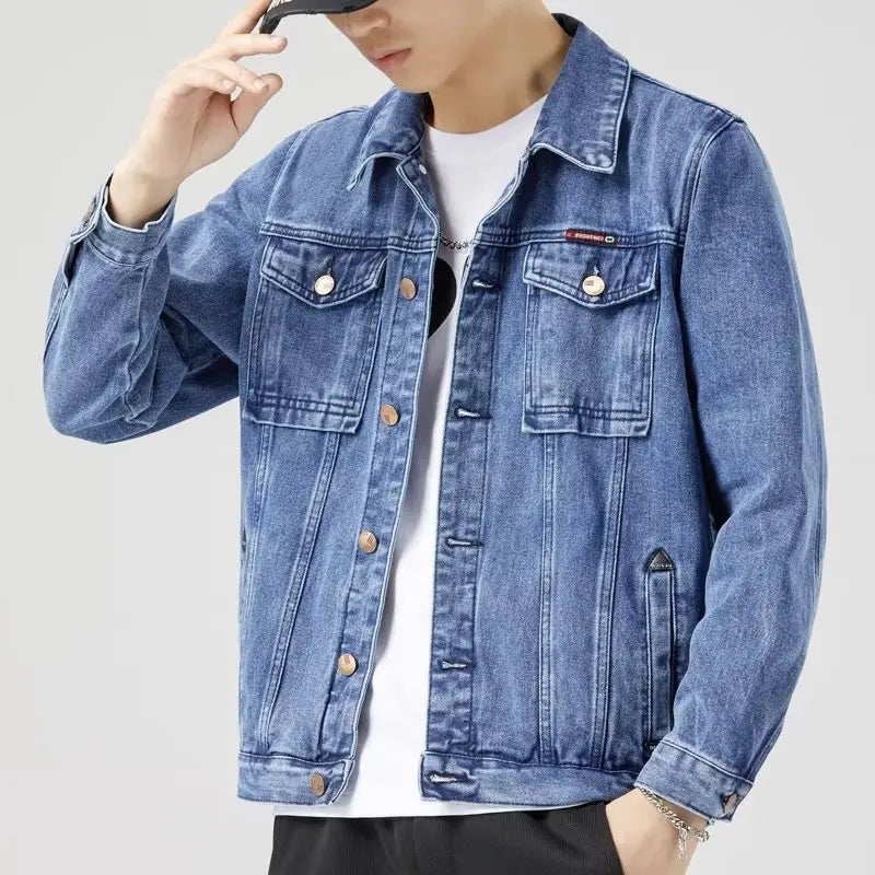 Hip-hop Men's Denim Jackets Streetwear Casual Cotton Classic Slim Jeans Coat Male Brand Clothes Cowboy Jacket Ropa Para Hombre ﻿