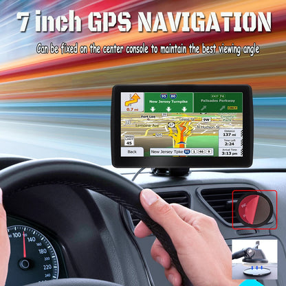 7 Inch GPS Navigation for Car Truck SAT NAV Accessories Tools  Navigator 2024 Free Update Europe North America Map 8GB FM Music