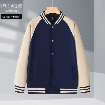Men's and Women's Baseball Uniforms Spring and Autumn New Long-sleeved Coat Sports Jacket Sweater Brand Hoodie Daily Top