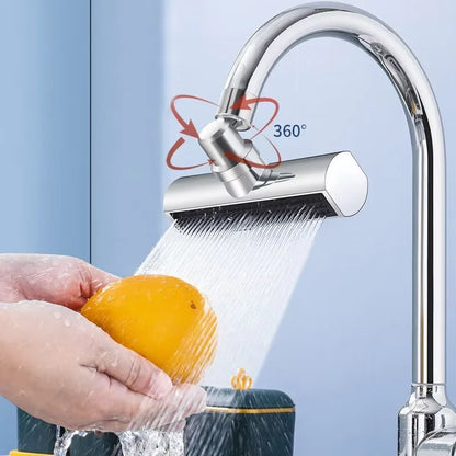 Kitchen and bathroom new multi-function waterfall three mode universal rotary extension faucet splash proof nozzle sink