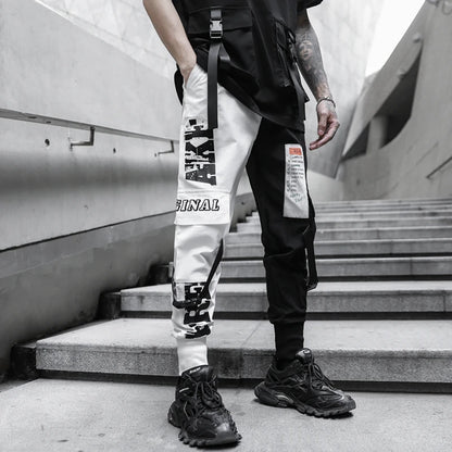 2025 Hip Hop Pants For Men Joggers Casual Streetwear Harem Pants Homme Male Trousers Ribbons Sweatpants