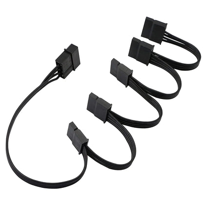 SATA 15-Pin Power Adapter Line Large IDE 4P Male to 5 SATA 15 Pin Female Power Extension Cable Splitter IDE to SATA Connector