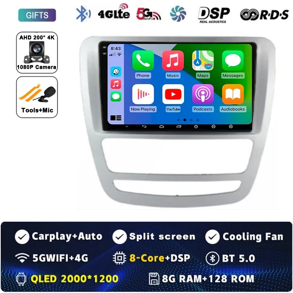 Android 14 GPS Navigation For JAC T6 T8 2015 2016 2018 2022 2021 Car DVD Player Headunit Radio Stereo Carplay Auto 360 Camera 4G