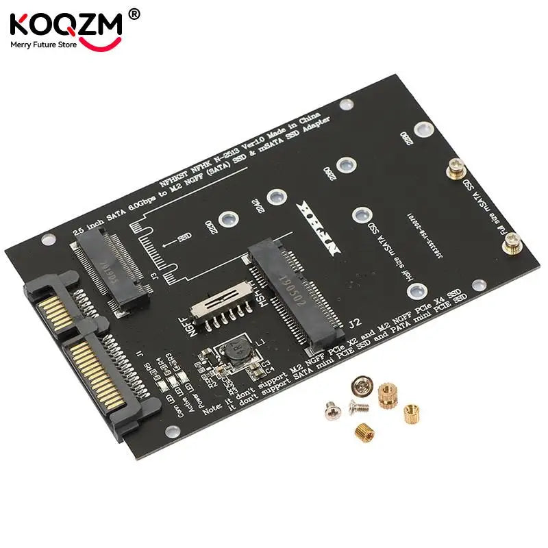 M.2 NGFF MSATA SSD To 2.5”SATA 3.0 Adapter 2 In 1 Converter Card For PC Laptop