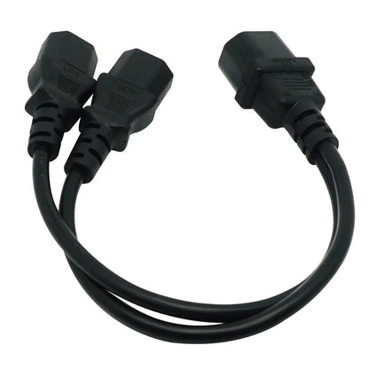 C14 to Dual C13 Cable One Drive Two Extend Power Cord Wire Computer PC Network PDU Server Monitor Power Bifurcation Line